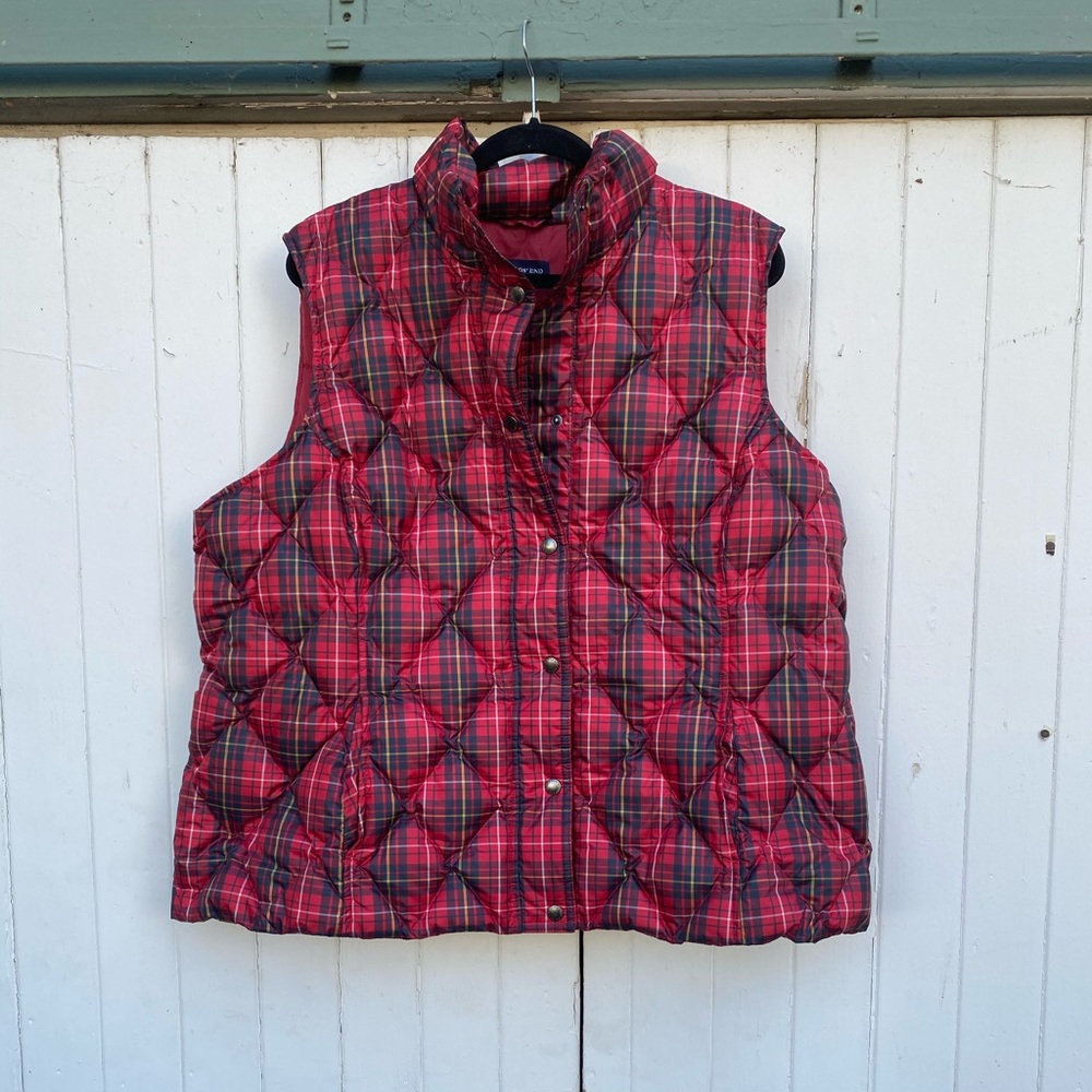 Land’s End Plaid Down Vest
